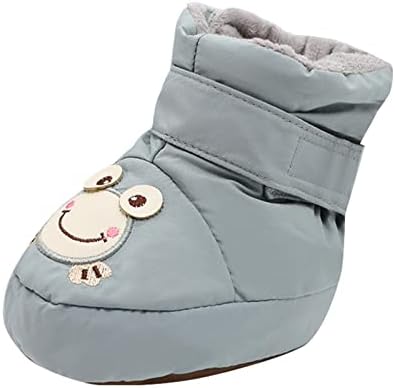 בני גודל 5 שלג מגפי תינוק נעלי פעוט מגפי רך תחתון פעוט נעליים בתוספת קטיפה עבה החלקה גדול כותנה נעלי ילדים מחוץ