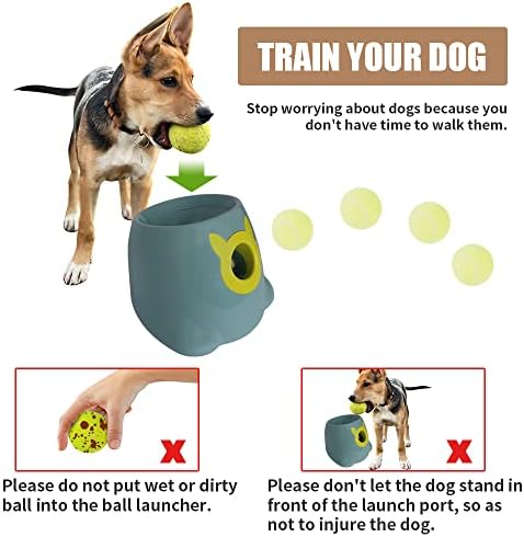 משגר כדורי כלבים אוטומטיים של Ptlsy עם משגר כדורי כלבים אוטומטי של מרחוק ו 22 כדורים עם כדורים אוטומטיים עם מכונת זורק טניס