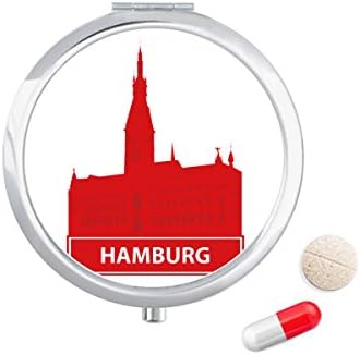 המבורג גרמניה אדום ציון דרך גלולת מקרה כיס רפואת אחסון תיבת מיכל מתקן