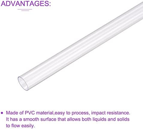 DMIOTECH 2PACK מזהה 9 ממ OD 10 מ ', 0.5 מ' אורך PVC צינור פלסטיק ברור צינור עגול קשיח לצינור מים
