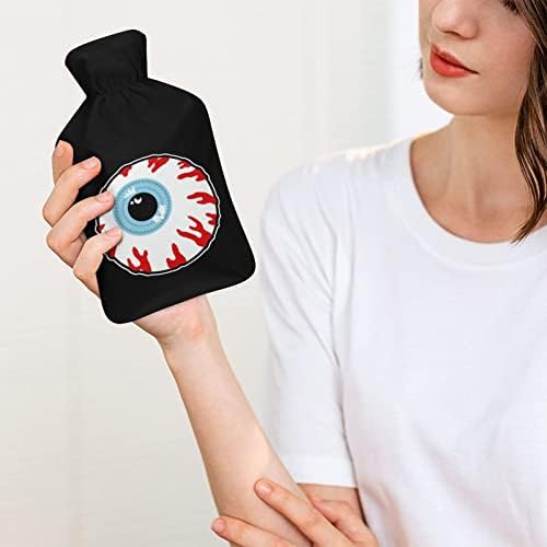 דפוס גלגל עיניים גומי בקבוק מים חמים עם כיסוי פליס כפות ידיים שקית מים חמים יותר