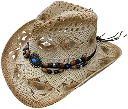 Manhong Jazz Beach Cowboy למבוגרים קיץ מזדמן חיצוני חוץ כובע קש שמש כובע כובע קליל כובעי בייסבול פרופיל לגברים