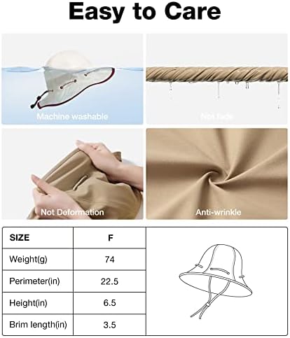 כובעי דלי של נדרש לנשים ניידים מתכווננים UPF 50+ כובעי חוף