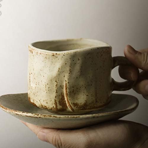 ויונק וינטג 'מינימליסטי קרמיקה כוס קפה קפה אחר הצהריים כוסות תה כוס חרסינה ביתית וכוסית צלוחית חדשה
