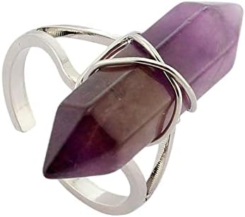 טבעת נישואין לנשים משושה טבעי טור טבעות קריסטל טבעות אופנה הבטחה לנשים מתנות תכשיטים טבעות ערימה