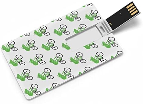 כרטיס רכיבה על אופניים צפרדע USB 2.0 כונן הבזק 32 גרם/64 גרם מודפס מצחיק