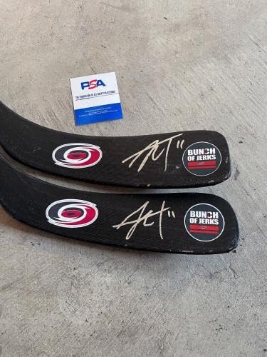 ג'ורדן סטאל קרוליינה הוריקנים חתומים על חתימה הוקי מקל חתימה עם PSA COA - מקלות NHL עם חתימה