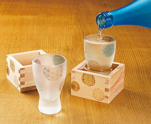 Aderia Sake Glass עם Masu מיוצר ביפן