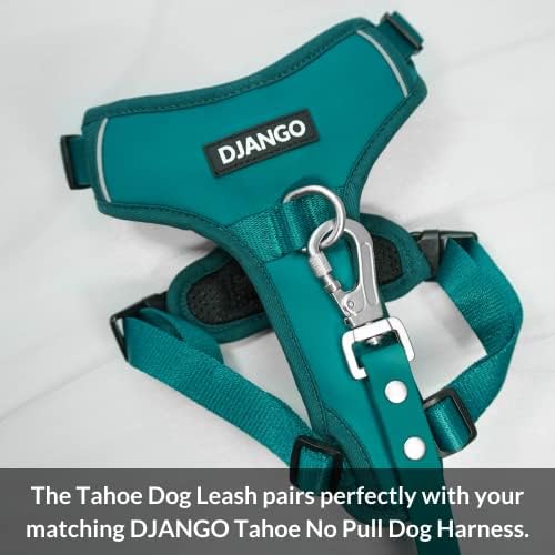 רצועת כלבים אטומה למים של Django Tahoe-רצועה עמידה, נוחה וקלה לניקוי מים עם קליפ רצועה של קרבינר נעילה פרמיום