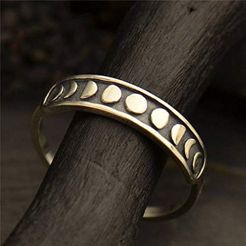אנגול סטרלינג כסף טבעות לנשים בציר ירח שלב טבעת 925 לערום הצהרת להקת מינימליסטי אצבע טבעת
