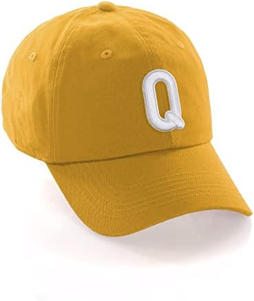 כובע אבא בייסבול קלאסי של Daxton רקום אותיות ראשוניות כובע כובע פרופיל נמוך