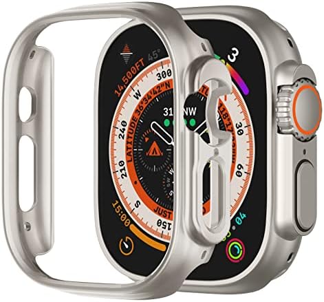 RECOPPA תואם למארז Apple Watch Ultra 49 ממ, אטום פגוש קשיח אולטרה-דקיק קשיח אולטרה-דקיק מסגרת כיסוי מגן מסביב לקצה