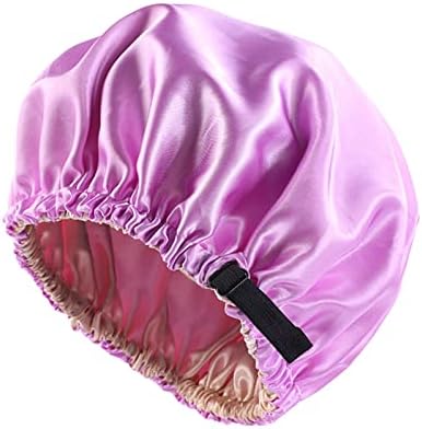 נשים גשם כובע הדפסת סאטן מצנפת מתכוונן בארה ' ב שינה משי מצנפת גברים 2 שכבה סאטן מרופד שינה כובע לעטוף