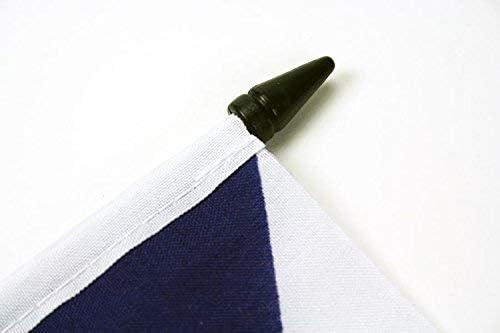 דגל AZ דגל שולחן סרדיניה 5 '' x 8 '' - איטליה - דגל שולחן סרדיני 21 x 14 סמ - מקל פלסטיק שחור ובסיס