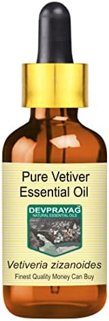 Devprayag שמן אתרי Vetiver Pureiver עם טפטפת זכוכית מזוקקת 100 מל