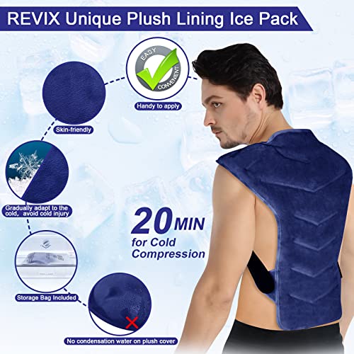 רביקס גדול קרח חבילה עבור גב ובכתף כאב הקלה, לשימוש חוזר ג ' ל קר חבילה עבור מלא בחזרה נפיחות