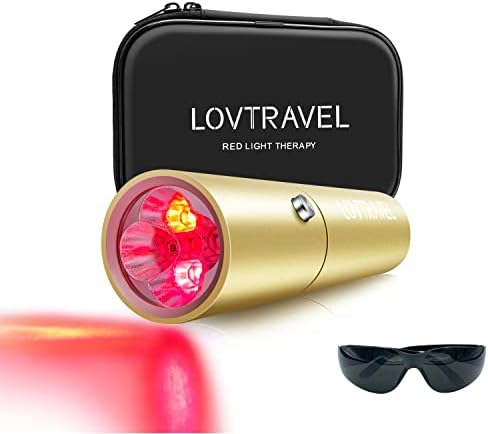 LOVTRAVEL LED מכשירי טיפול באור אדום אור כחול אור סמוך לטיפול באור אינפרא אדום להקלה על כאבי שרירי גוף, משפרים את