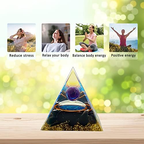 ריפוי גבישי פירמידות אמטיסט ריפוי קריסטל האורגוניט פירמידת להגנה אנרגיה גנרטור מדיטציה דקור טוב מזל מתנות רוחני מתנות