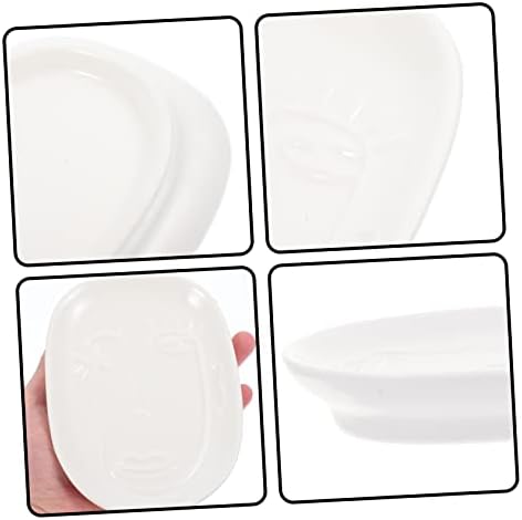 DOITOOL 3PCS אביזר אחסון תכשיטים ניידים צורה צורה מנה מקלחת אמבטיה מחזיק מגש קל סבון קרמיקה לבנה יבש למטבח כלים פשוטים עלה סבון