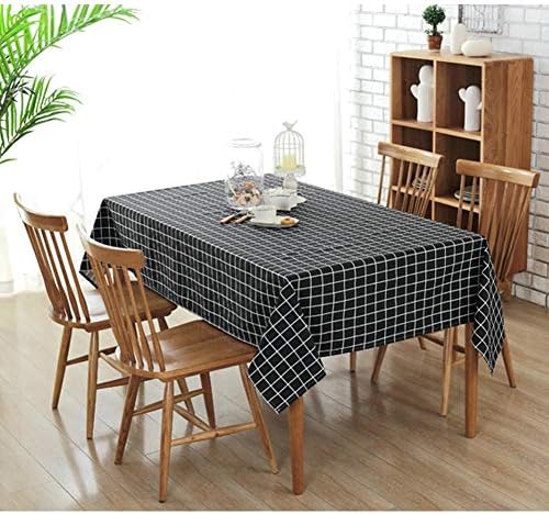 מביא אופנה קלאסית קלאסית כותנה כותנה שולחן שולחן בד שחור בדוק מפת שולחן ארוחת ערב וינטג 'פיקניק בית דקו