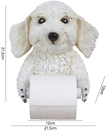 מחזיק מגבת נייר של XJJZS - קריקטורה כלב חמוד שרף יניקה נייר טואלט טואלט מחזיק קיר רכוב