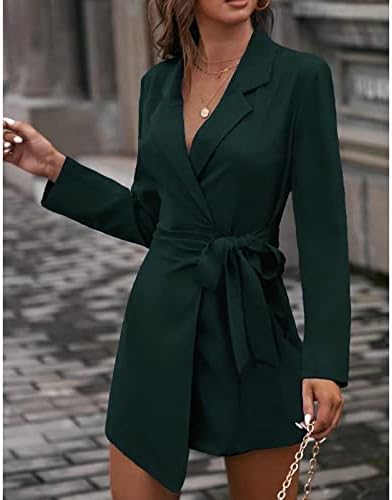 חדש שנים שמלת אופנה שמלת עבודת משרד מזדמן פתוח מול קרדיגן מוצק ארוך שרוול מעילי חליפת שמלה
