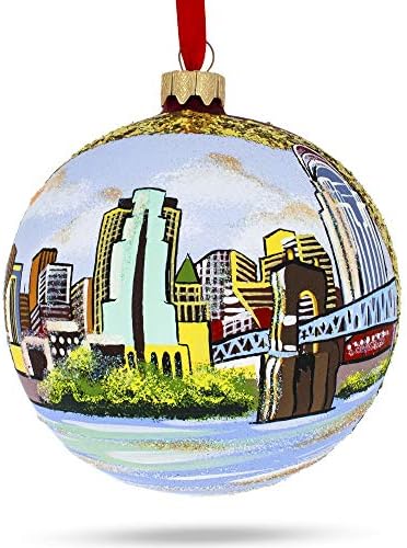 סינסינטי, אוהיו זכוכית כדור חג המולד קישוט 4 סנטימטרים