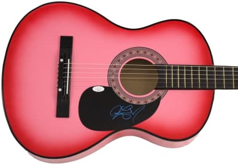 לורן אליינה חתמה על חתימה בגודל מלא ורוד גיטרה אקוסטית עם ג 'יימס ספנס אימות ג' יי. אס. איי קואה - מוזיקת קאנטרי סופרסטאר-אמריקן