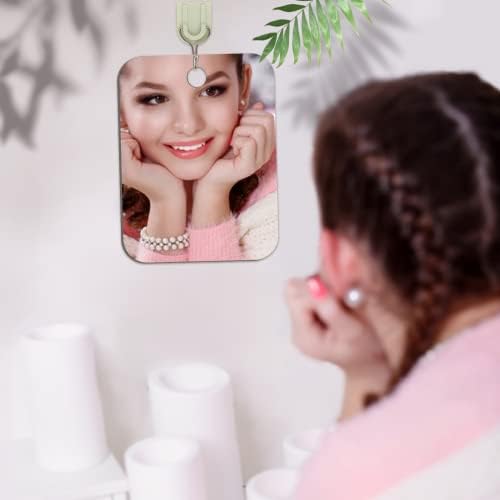 ג ' ונברושים 2 חבילה בינוני מקלחת מראה לגילוח ללא ערפל מחוסמת מראה עבור מקלחת קיר תליית אמבטיה כף יד איפור מראה