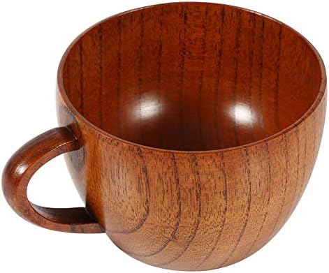 ספל קפה עץ, בידוד תרמי טוב בטוח ונוח ספל עץ צבע פרימיטיבי, תה קישוט לאמנות מעץ למים