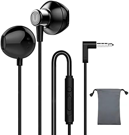 אוזניות BGFOX עם מיקרופון, אוזניות קוויות באוזן 3.5 ממ, אודיו Hifi מוסיקה בס/מחשב שיחה/משחק/משחק, מחשב נייד,