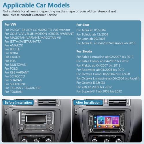 אנדרואיד 11.0 עבור פולקסווגן ג'טה מושב פאסאט טיגואן CC גולף סקודה כפול דין רכב סטריאו עם Apple CarPlay/Android