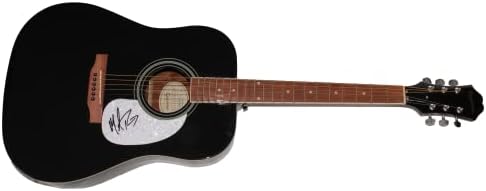 מייקל ריי חתם על חתימה בגודל מלא גיבסון אפיפון גיטרה אקוסטית ב/ג 'יימס ספנס אימות ג' יי. אס. איי. קוא - מוזיקת