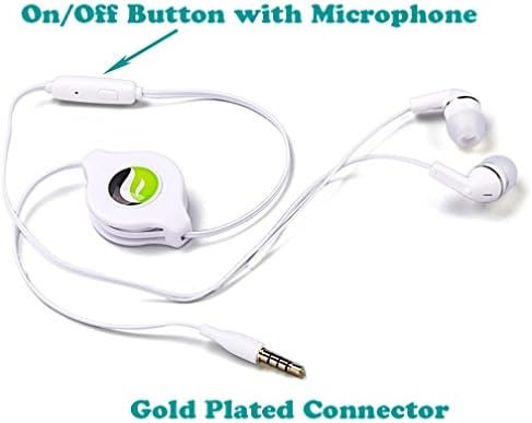 אוזניות אוזניות לבנות נשלפות מובחרות באוזניות אוזניות כפולות מיקרופון עבור HTC Desire 510 610 612 626 626 עין - LG