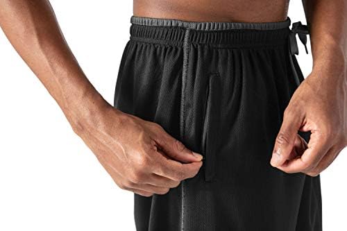 מכנסי רשת לגברים של אקלנטסון שרוך מותניים אלסטי מכנסי טרנינג תחתונים פתוחים