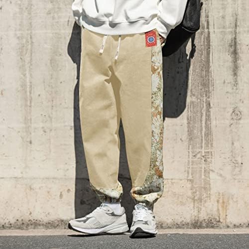 בית מיאשוי ילד רופף גברים של יפני רטרו מגמה בתוספת גודל רקום צבע התאמת מקרית מכנסיים מכנסי כותנה מכנסיים גברים