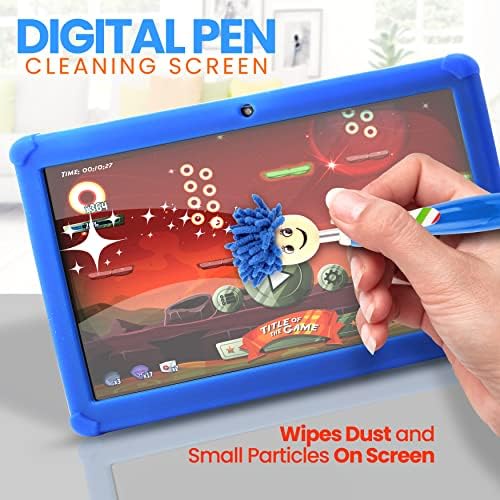 טאבלט של Pyle Kids עם עט חרט, טאבלט 7 אנדרואיד עם תצוגת HD 1080p, מצלמה כפולה, תאימות WiFi, מעבד ליבות מרובע,