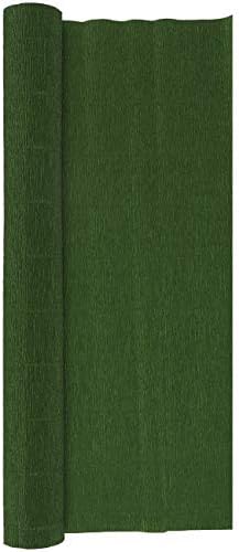 גליל נייר קרפ, איטלקי כבד 140 גרם, 13.3 מר, ירוק עלים