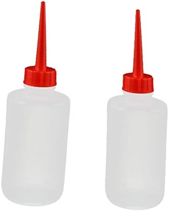 אקס-דריי 2 יחידות 250 מ ל פלסטיק רך ישר מקור לסחוט בקבוק שמן מחלק בקבוק אדום כובע (2 יחידות 250 מ ל מורבידו