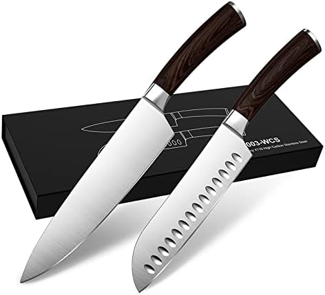 סכין שף מולרטו סט סכין 2,8 אינץ 'סכין מטבח מקצועית, 1.4116 נירוסטה, חותך עץ ארגונומי