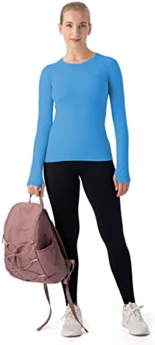 מת ' קט חולצות אימון חלקות לנשים חולצות יוגה עם שרוול ארוך חולצת ריצה ספורט לנשימה ספורט עליון בכושר דק