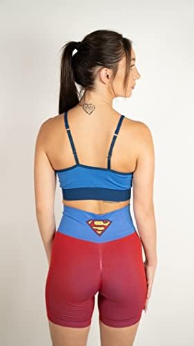 DC קומיקס אימון ספורט חזיות נשים רפידות נשלפות מתכווננות תמיכה אור מתכוונן כושר יוגה חזיית הארלי קווין סופרמן