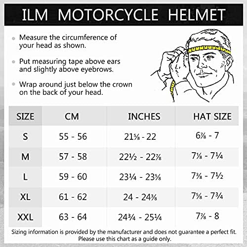 קסדת אופנוע ILM פנים מלאות עם Pinlock תואם ומגנים כהים ואופני רחוב סינטס מוטוקרוס קסקו דוט דגם Z501