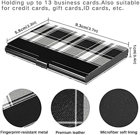 שחור לבן סריג כרטיס ביקור מחזיק עבור נשים גברים כרטיס ביקור מחזיק מקרה עם עור אישי כרטיס ביקור כרטיס אשראי כרטיס ארגונית