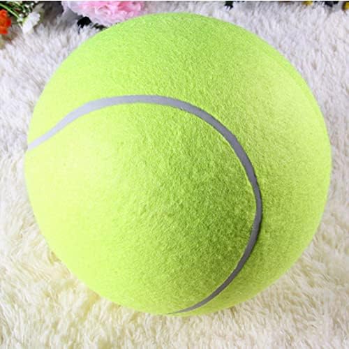 JORZER 9.5 אינץ 'כדור טניס כלב גדול צעצוע מחמד ספורט חיצוני מצחיק עם ניפוח מחט, כדור טניס לחיות מחמד גדול, צעצוע כלב חיצוני,
