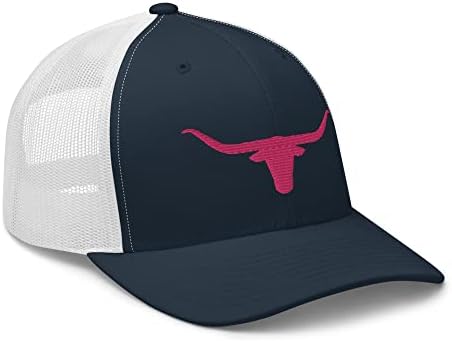 Rivemug נשים קאובוי טקסס טקסס פינק לונגהורן פרמיום משאית כובע סגנון מערבי בוקרה רודיאו סנאפבק כובע בייסבול