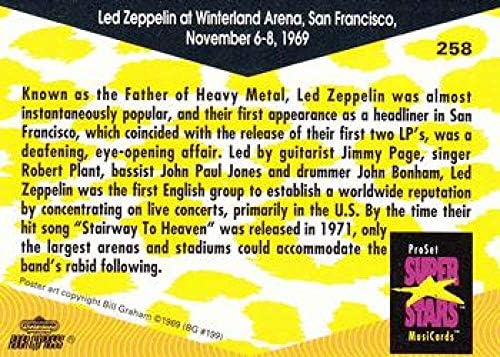 1991 Pro Set Superstars Musicards Nonsport 258 LED Zeppelin ב- Winterland Arenan