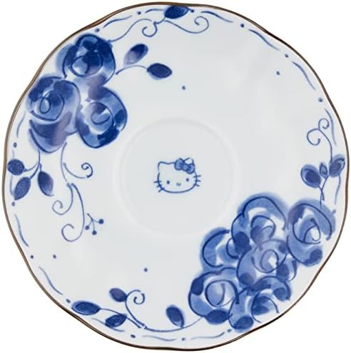 金正 陶器 Sanrio 307737 הלו קיטי ורד כחול, כוס וצלוחית
