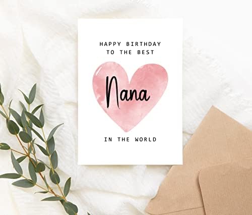 יום הולדת שמח לכרטיס הננה הטוב ביותר בעולם - כרטיס יום הולדת ננה - כרטיס ננה - מתנה ליום האם - כרטיס יום הולדת שמח יום