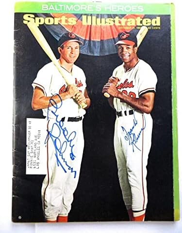 ברוקס ופרנק רובינסון חתמו על מגזין חתימה סי 1966 אוריולס ג ' יי. אס. איי 04465-מגזינים עם חתימה של ליגת הבייסבול